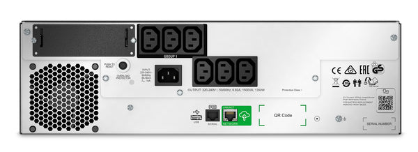 APC SMTL1500RMI3UC UPS-enhed Interaktivt indgangsstik 1,5 kVA 1350 W 6 AC stikkontakt(er)