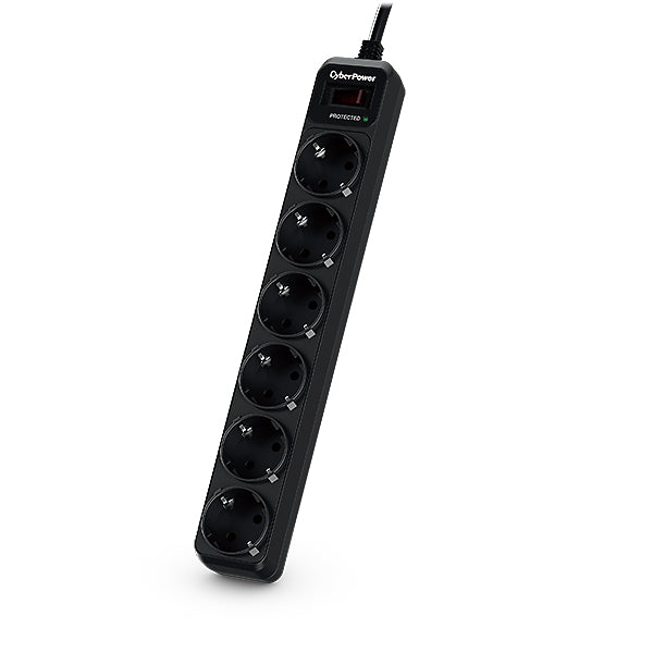 CyberPower B0620SC0-DE overspændingsbeskytter Sort 6 AC stikkontakt(er) 200 - 250 V 1,8 m