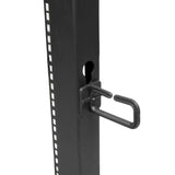 StarTech.com 4POSTRACK25U stativ 25U Fritstående reol Sort