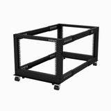 StarTech.com 4POSTRACK8U stativ 8U Fritstående reol Sort