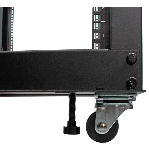 StarTech.com 4POSTRACK8U stativ 8U Fritstående reol Sort