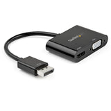 StarTech.com DP2VGAHD20 videokabel adapter DisplayPort HDMI + VGA (D-Sub) Sort
