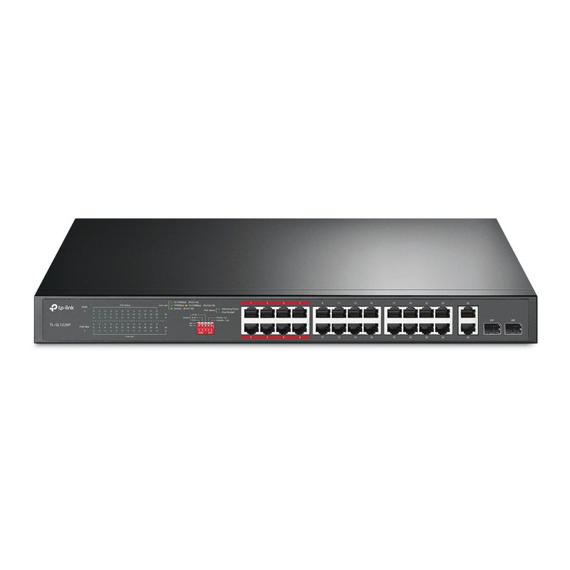 TP-Link TL-SL1226P netværksswitch Ikke administreret Gigabit Ethernet (10/100/1000) Strøm over Ethernet (PoE) 1U Grå