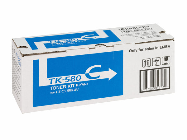 KYOCERA TK-580C tonerpatron 1 stk Original Blå