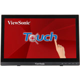 Viewsonic TD1630-3 computerskærm 39,6 cm (15.6") 1366 x 768 pixel HD LCD Berøringsskærm Multibruger Sort