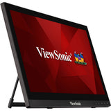 Viewsonic TD1630-3 computerskærm 39,6 cm (15.6") 1366 x 768 pixel HD LCD Berøringsskærm Multibruger Sort