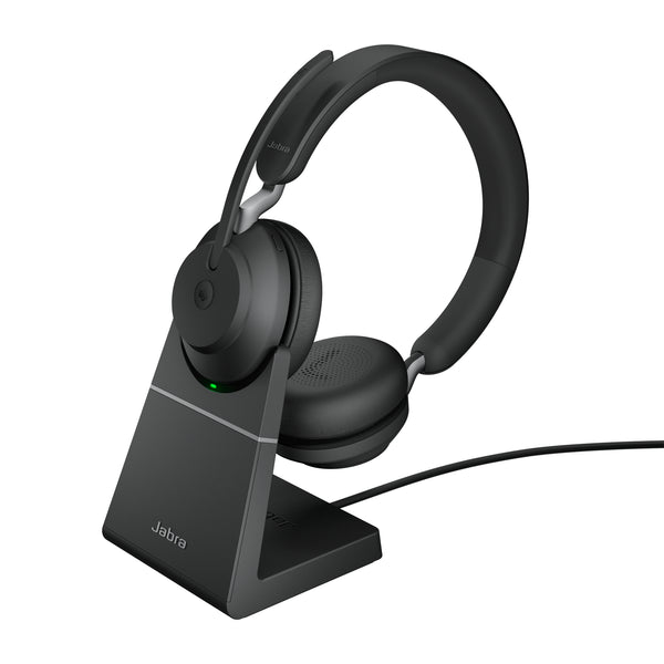 Jabra Evolve2 65 Headset Trådløs Kontor/Callcenter USB Type-A Bluetooth Opladningsstativ Sort
