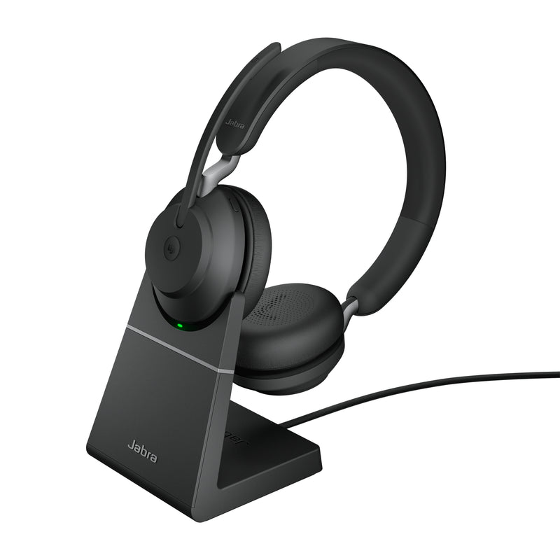 Jabra Evolve2 65 Headset Trådløs Kontor/Callcenter USB Type-C Bluetooth Opladningsstativ Sort