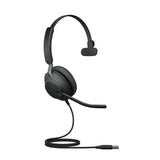 Jabra Evolve2 40 Headset Ledningsført Kontor/Callcenter USB Type-A Bluetooth Sort