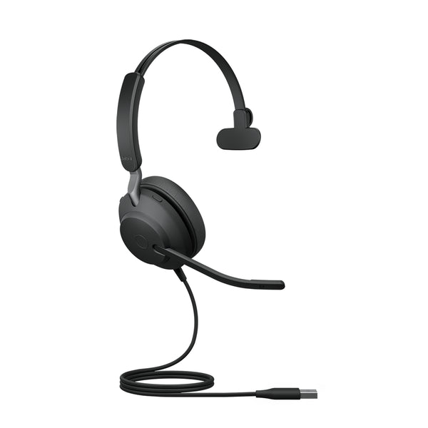 Jabra Evolve2 40 Headset Ledningsført Kontor/Callcenter USB Type-A Bluetooth Sort