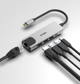 D-Link DUB-M520 dockingstation Ledningsført Thunderbolt 3 Aluminium