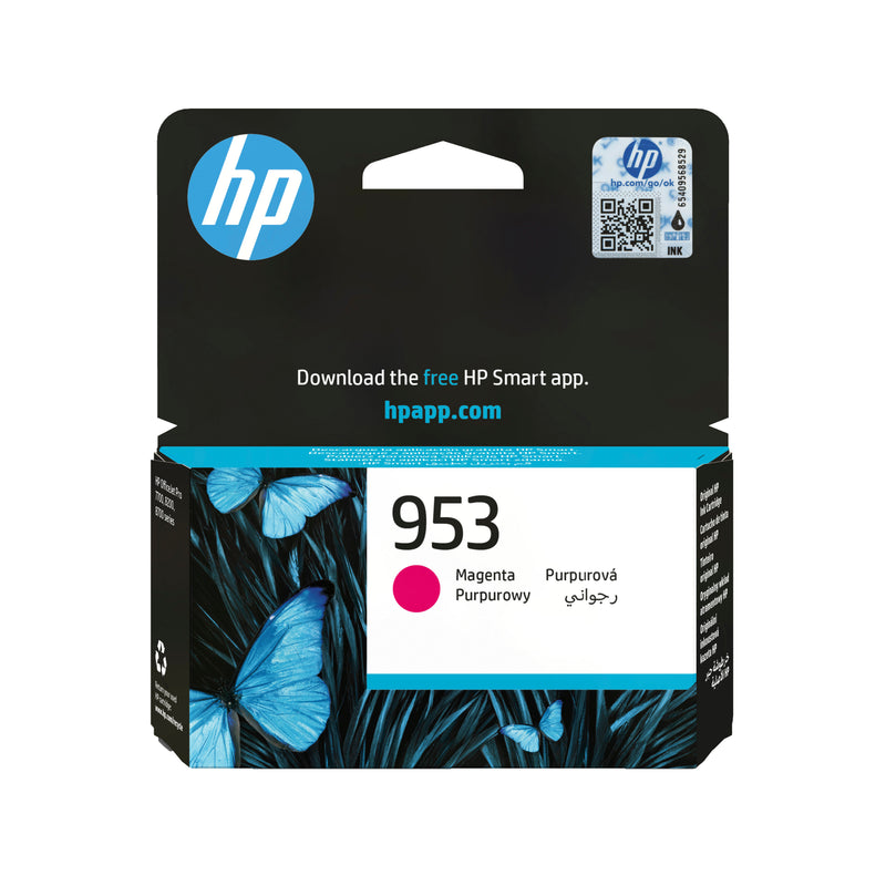 HP 953 Magenta Original Ink Cartridge blækpatron 1 stk Standard udbytte