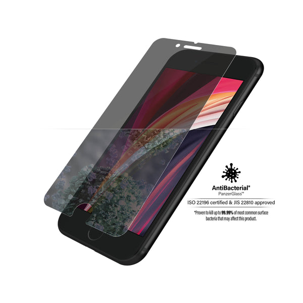 PanzerGlass ® Privacy Screen Protector iPhone SE (2020/2022) | 8 | 7 | 6 | 6s | Standard Fit Klar skærmbeskytter Apple 1 stk