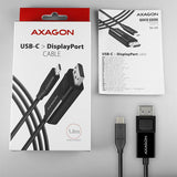 Axagon RVC-DPC videokabel adapter 1,8 m USB Type-C DisplayPort Sort