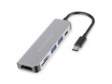 Conceptronic DONN02G dockingstation USB 3.2 Gen 1 (3.1 Gen 1) Type-C Aluminium