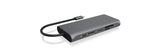 ICY BOX IB-DK4050-CPD Ledningsført USB 3.2 Gen 1 (3.1 Gen 1) Type-C Anthracit