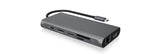 ICY BOX IB-DK4050-CPD Ledningsført USB 3.2 Gen 1 (3.1 Gen 1) Type-C Anthracit