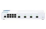 QNAP QSW-M408S netværksswitch Administreret L2 Gigabit Ethernet (10/100/1000) Hvid