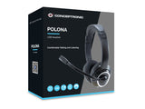 Conceptronic POLONA Headset Ledningsført Opkald/musik USB Type-A Sort