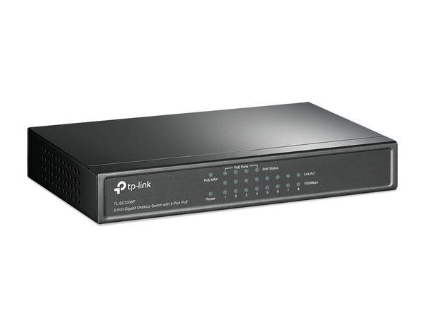 TP-Link TL-SG1008P Administreret Gigabit Ethernet (10/100/1000) Strøm over Ethernet (PoE) Grå