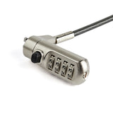 StarTech.com LTLOCKNANO kabellås Sort, Rustfrit stål 2 m