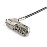 StarTech.com LTLOCKNANO kabellås Sort, Rustfrit stål 2 m