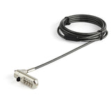 StarTech.com LTLOCKNANO kabellås Sort, Rustfrit stål 2 m