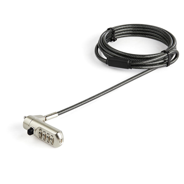 StarTech.com LTLOCKNANO kabellås Sort, Rustfrit stål 2 m