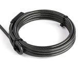 StarTech.com LTLOCKNANO kabellås Sort, Rustfrit stål 2 m