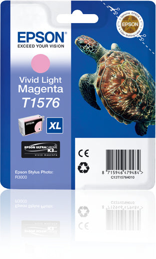 Epson Turtle T1576 blækpatron 1 stk Original Højt (XL) udbytte Levende lys magenta