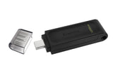 Kingston Technology DataTraveler 70 USB-nøgle USB Type-C 3.2 Gen 1 (3.1 Gen 1) Sort
