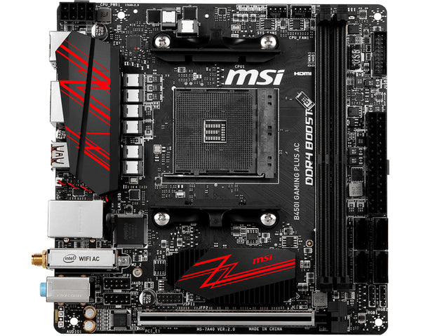 MSI B450I GAMING PLUS AC AMD B450 Stik AM4 mini ITX
