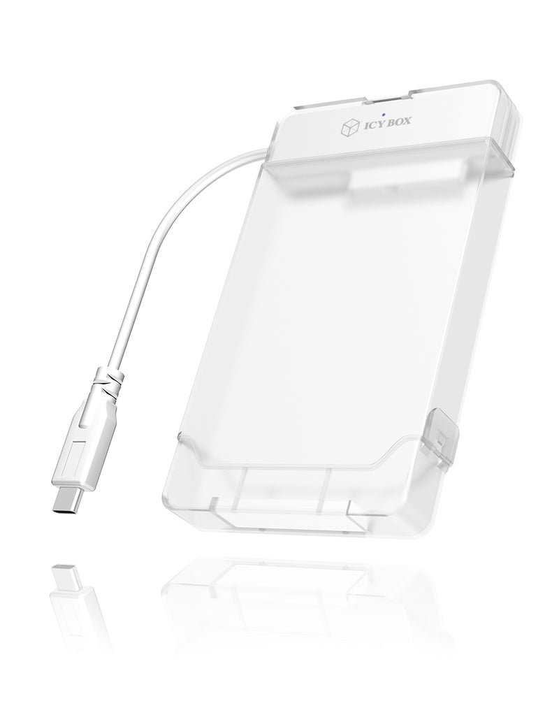 ICY BOX IB-AC703-C HDD/SSD kabinet Gennemsigtig, Hvid 2.5"