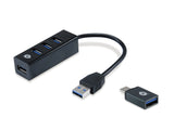 Conceptronic HUBBIES04B interface hub USB 3.2 Gen 1 (3.1 Gen 1) Type-A 5000 Mbit/s Sort
