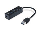 Conceptronic HUBBIES04B interface hub USB 3.2 Gen 1 (3.1 Gen 1) Type-A 5000 Mbit/s Sort