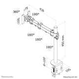 Neomounts FPMA-D960 skærmbeslag og -stativer 76,2 cm (30") Skrivebord Sort