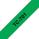 Brother TC-701 etiketbånd Sort på grøn