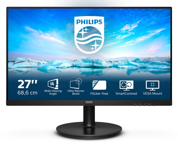 Philips V Line 271V8L/00 computerskærm 68,6 cm (27") 1920 x 1080 pixel Fuld HD LED Sort