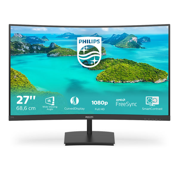 Philips E Line 271E1SCA/00 computerskærm 68,6 cm (27") 1920 x 1080 pixel Fuld HD LCD Sort
