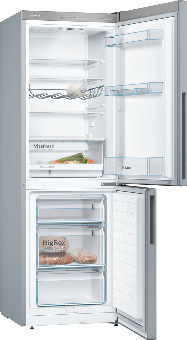 Bosch Serie 4 KGV33VLEA køle-/fryseskab Fritstående 289 L Rustfrit stål