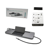 i-tec Metal C31FLATDOCKPDPRO dockingstation Ledningsført USB 3.2 Gen 1 (3.1 Gen 1) Type-C Grå