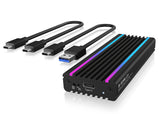 ICY BOX IB-1824ML-C31 SSD kabinet Sort M.2