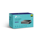 TP-Link TL-SG1005LP netværksswitch Ikke administreret Gigabit Ethernet (10/100/1000) Strøm over Ethernet (PoE) Sort