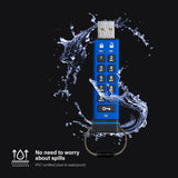 iStorage datAshur Pro USB-nøgle 64 GB USB Type-A 3.2 Gen 1 (3.1 Gen 1) Blå