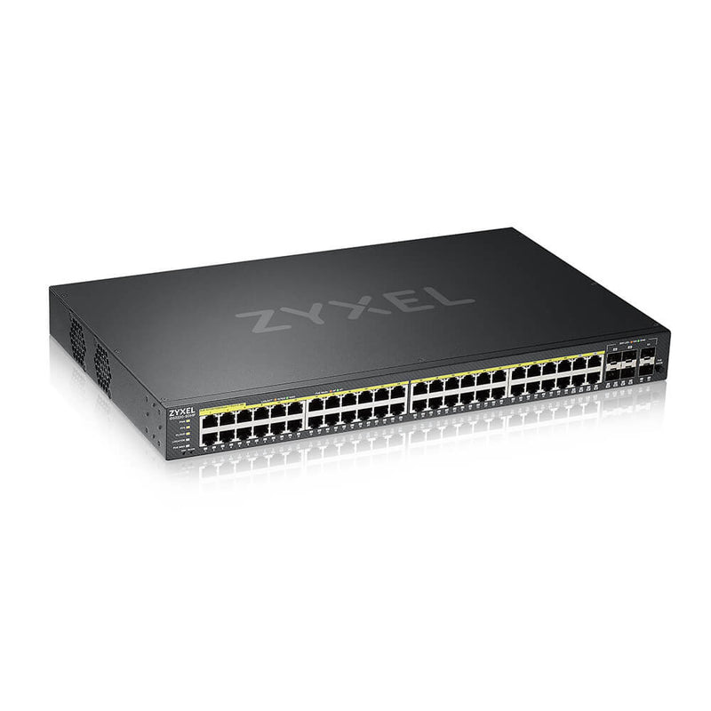 Zyxel GS2220-50HP-EU0101F netværksswitch Administreret L2 Gigabit Ethernet (10/100/1000) Strøm over Ethernet (PoE) Sort