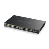 Zyxel GS2220-50HP-EU0101F netværksswitch Administreret L2 Gigabit Ethernet (10/100/1000) Strøm over Ethernet (PoE) Sort