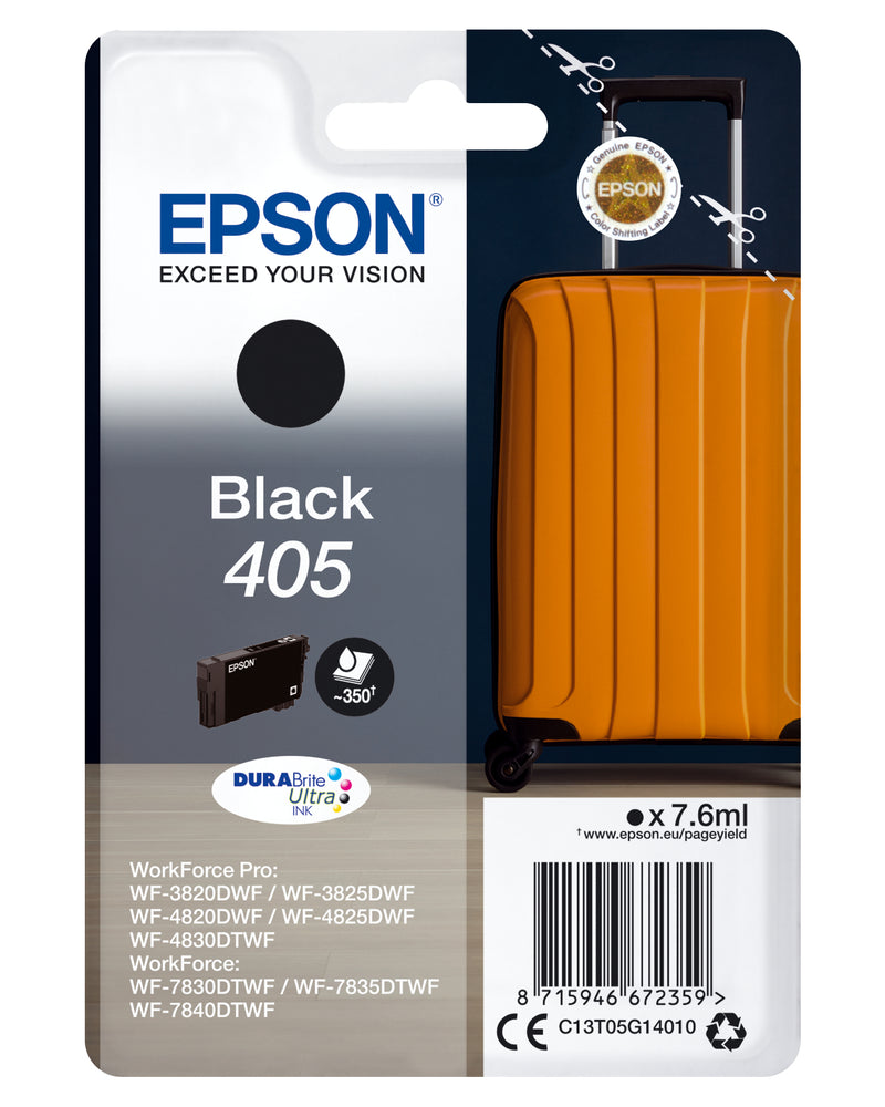 Epson 405 blækpatron 1 stk Original Standard udbytte Sort