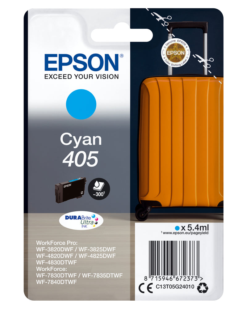 Epson 405 blækpatron 1 stk Original Standard udbytte Blå