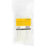 StarTech.com CBMZT6N kabelsamler Udløselig kabelbinder Nylon, Plast Hvid 100 stk