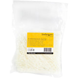StarTech.com CBMZT4NK kabelsamler Udløselig kabelbinder Nylon, Plast Hvid 1000 stk